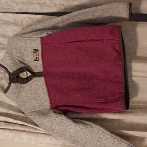 L.L. Bean Girls Purple/Grey Quarter Snap Pullover Size M 5-6